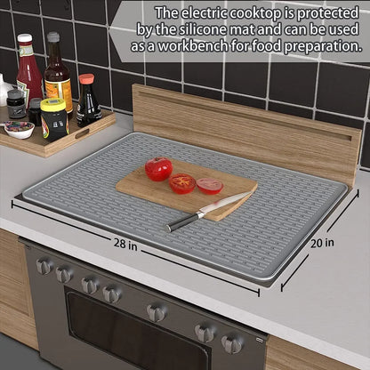Large Silicone Stove Mat | Multifunctional Induction Stove Top Cover & Kitchen Drain Protector