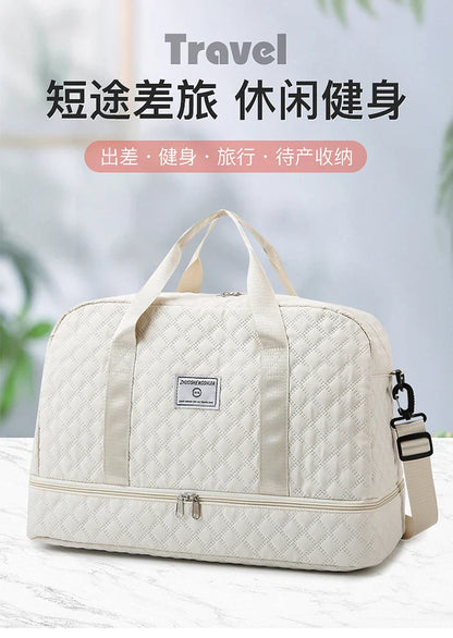 Short Trip Travel Bag – Large Capacity Waterproof Handbag with Dry & Wet Separation for Men & Women