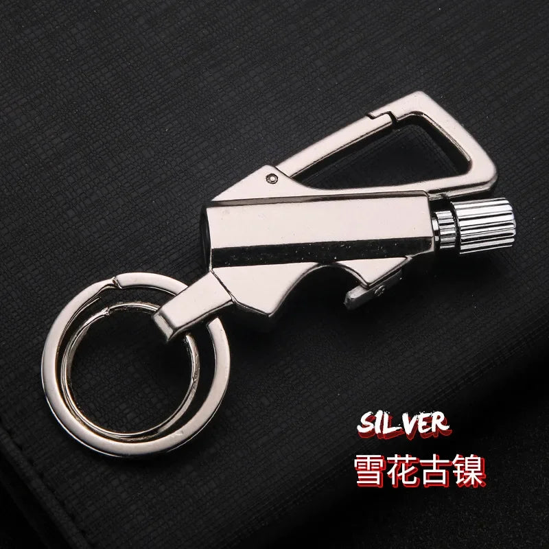 Outdoor Multifunctional Keychain Lighter — Portable Metal Kerosene Ignition Tool for Camping
