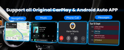2-in-1 Wired to Wireless CarPlay & Android Auto Adapter — Plug & Play Wireless Car Multimedia Adapter