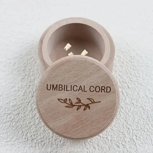 Wooden Baby Keepsake Memorial Box - Newborn Hair, Teeth & Umbilical Cord Storage Gift