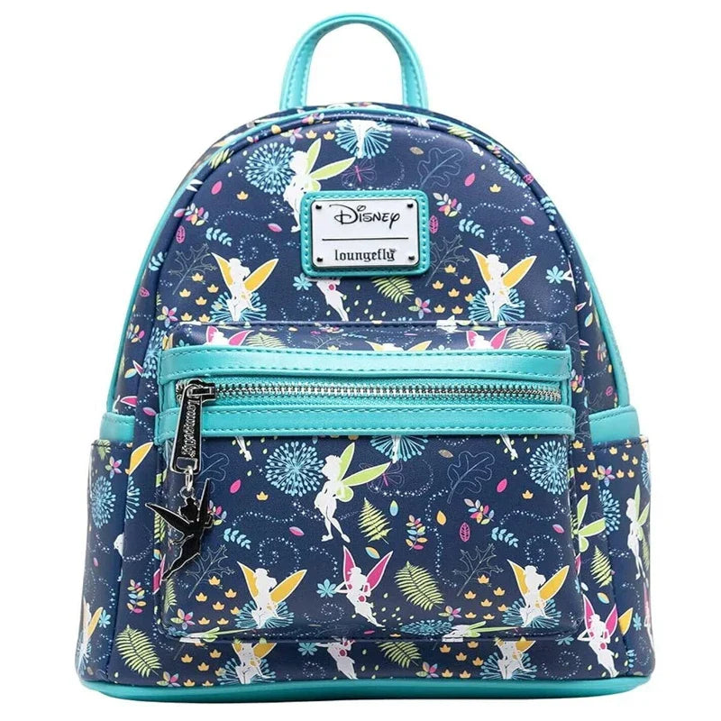 The Aristocats Marie Mini Backpack – Floral Print Schoolbag with Villains Scene, Maleficent & Sleeping Beauty Design for Kids