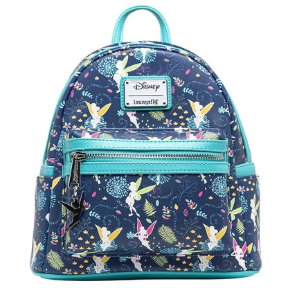 The Aristocats Marie Mini Backpack – Floral Print Schoolbag with Villains Scene, Maleficent & Sleeping Beauty Design for Kids