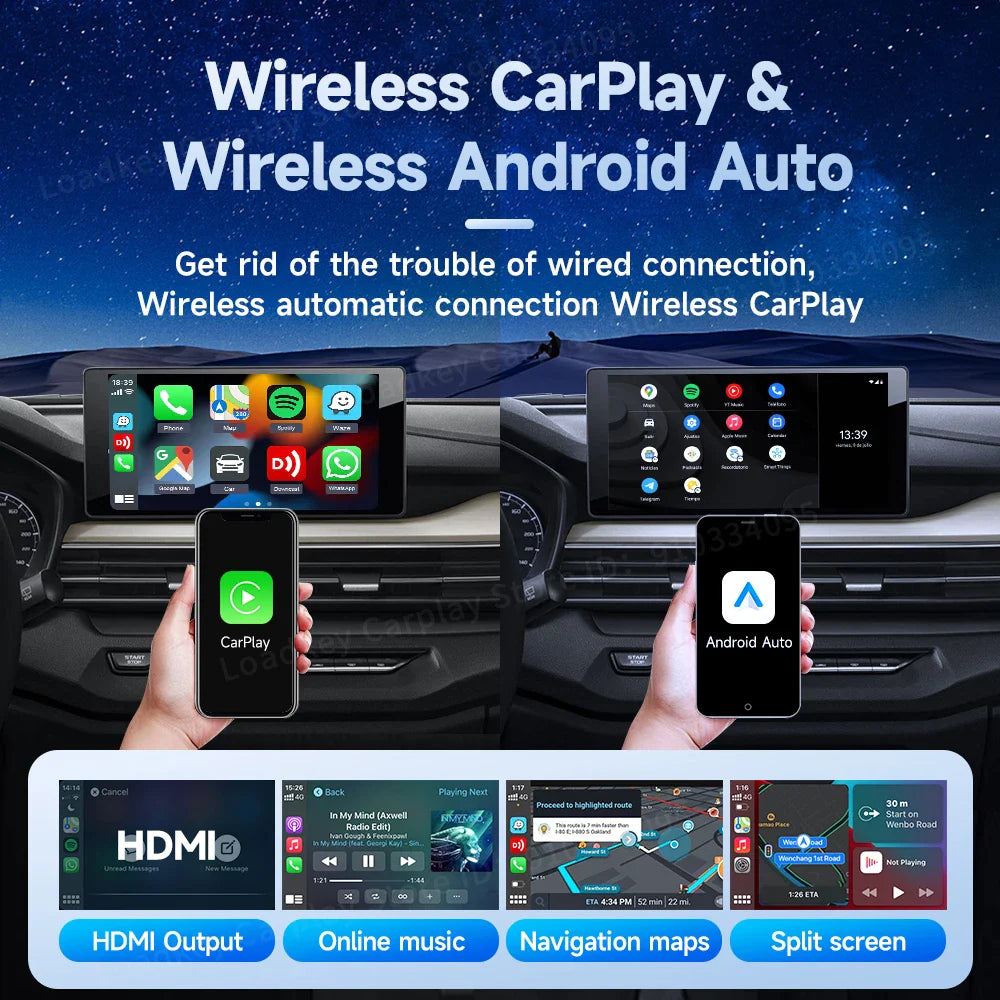 8+128GB Carlinkit TV Box — Android 13 Wireless CarPlay & Android Auto Adapter, 8-Core Qualcomm, HDMI