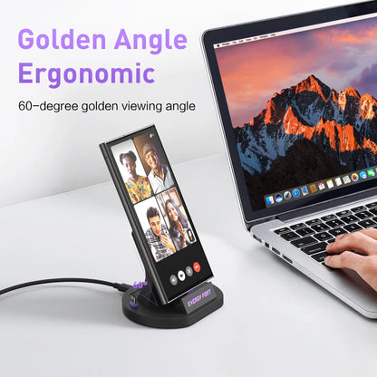 Samsung Galaxy Type-C Magnetic Charging Dock - Compatible with A15, A16, A55, A57, Xiaomi Redmi, iPhone & Google Devices