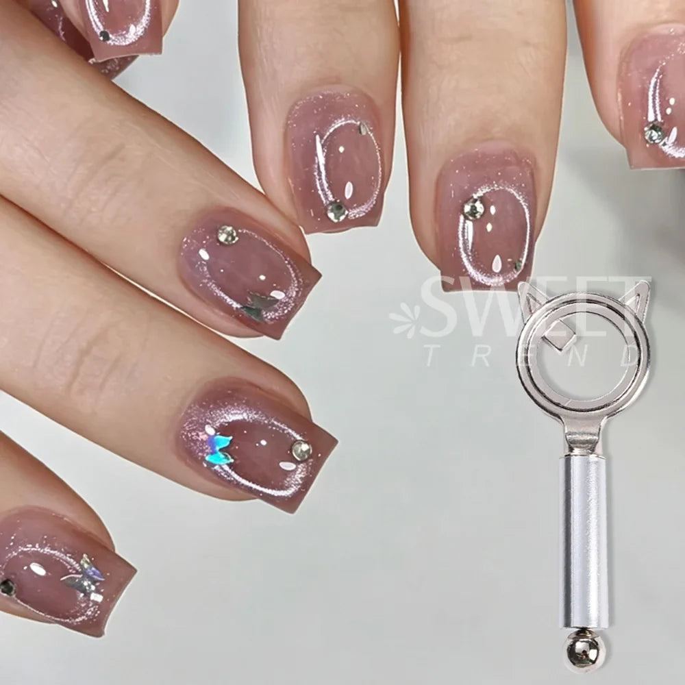 Cat Eye Nail Art Magnetic Tool Set - Halo Cat Eye Nail Design Magnet for DIY Manicure and Home Nail Art