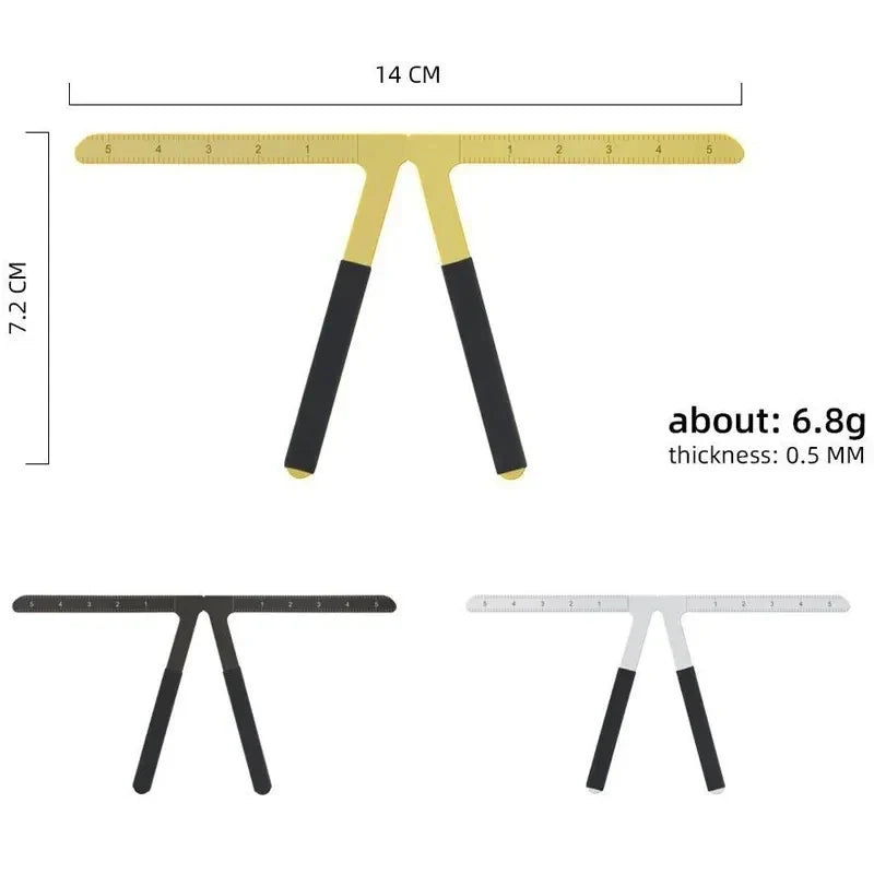 Metal Eyebrow Tattoo Stencil Ruler – Microblading Positioning & Permanent Makeup Measuring Template
