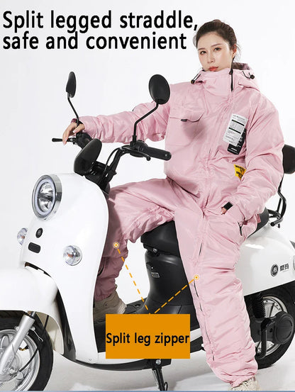 Winter Motorcycle Jacket - ColdProof, Windproof Suit for Men & Women, Cross-Country Gear, Ski & Fishing Velvet Equipment