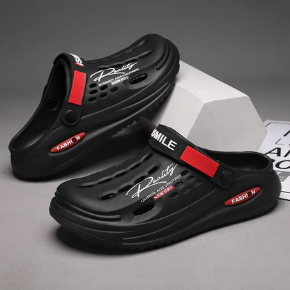 Men’s Summer Clog Slippers – Soft Sole Breathable Beach & Home Sandals with Anti-Slip Outdoor Comfort