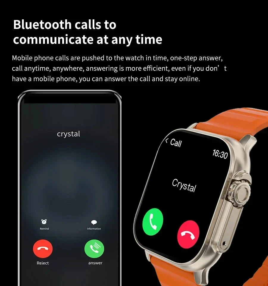 LAXASFIT Smartwatch — Bluetooth Call, Message Alerts, Heart Rate Monitor & Sports Fitness Tracker for Men & Women, Android & iOS Compatible