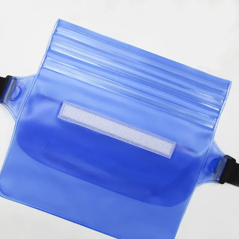 3-Layer Waterproof Phone Dry Bag - Large Transparent Underwater Protective Pouch for iPhone & Mobile Phones