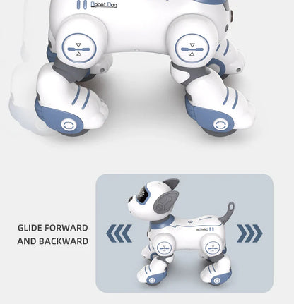 2-in-1 Intelligent Remote Control Robot Dog – Programmable Stunt & Voice Command Toy with Touch & Music for Kids