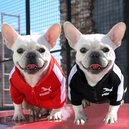 Baseball-Themed Dog Jacket - Warm Winter Vest for Small to Medium Dogs, Perfect for French Bulldogs, Chihuahuas, and Pugs