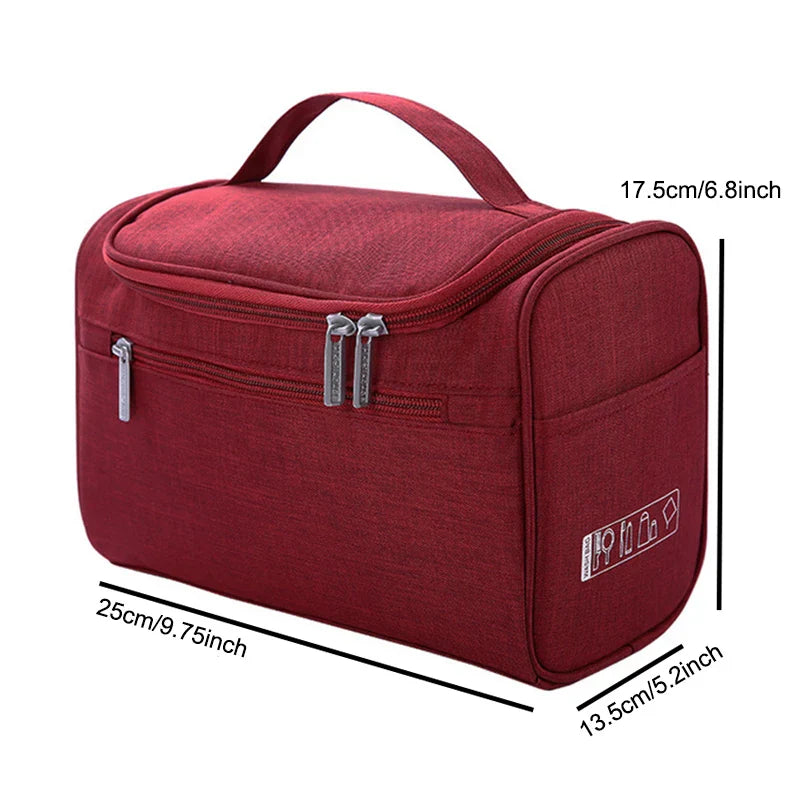 Portable Hanging Cosmetic Bag - Travel Toiletry Organizer for Men and Women | Makeup Vanity Storage Case