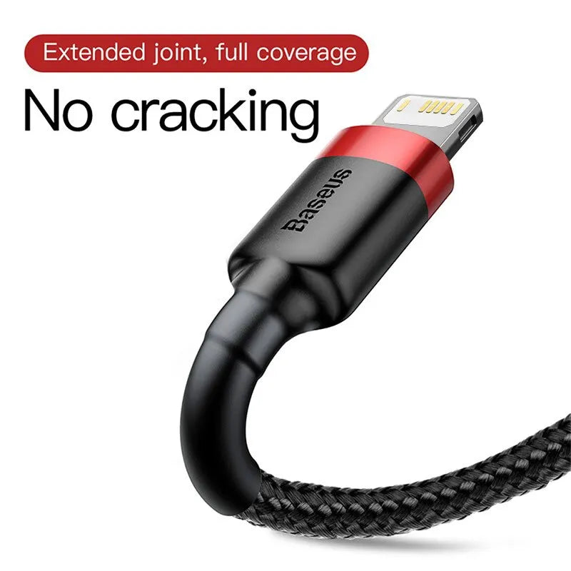Baseus USB Cable for iPhone 14/13/12 Pro Max - Fast Charging, 2.4A Data Cable for iPhone Mini and Pro Models