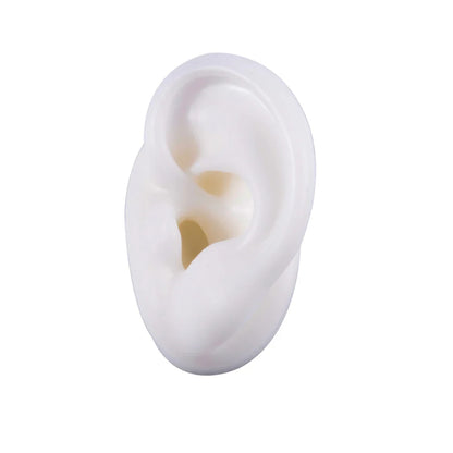 Soft Silicone Ear Model Display Stand – Tattoo Practice & Body Piercing Jewelry Holder with Acrylic Earring Display Kit for Training & Showcase