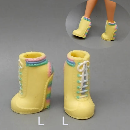 Little Kids 25CM Winter Doll Shoes – Boots & High Heels Accessories, Perfect Birthday Gift for Girls