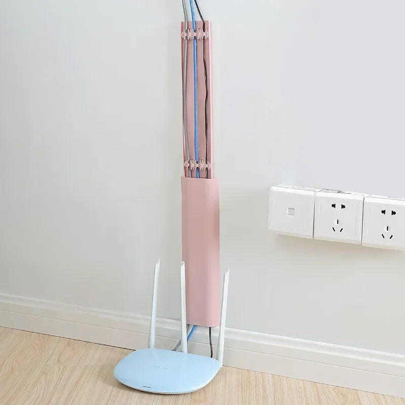 Wire Cover Wall Organizer - Nail-Free Network Cable Routing Device, TV Cable Cover Trough, Invisible Shielding for Power Cords