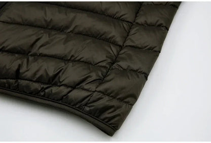 2024 Men’s Ultra-Light Down Jacket – 90% White Duck Down Hooded Thermal Feather Coat