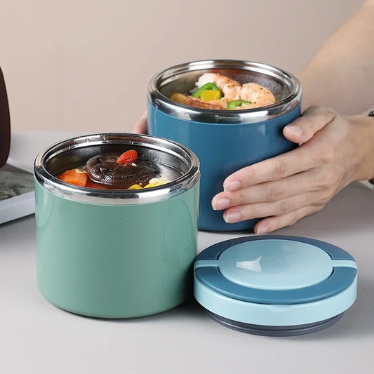 Food Thermal Jar - 630/1000ml Insulated Soup Cup, Stainless Steel Lunch Box Thermos to Keep Food Hot for School Children