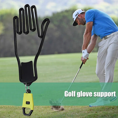 Golf Glove Holder Rack - Portable Plastic Gloves Hanger with Key Chain, Display Stand for Golf Gloves, Golf Accessories