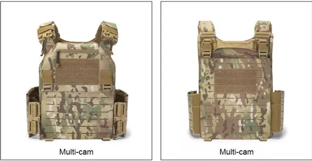 New 6094 Tactical Vest – Quick Detachable, Lightweight Laser-Cut Combat Gear with Protective Plate Carrier