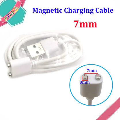 Magnetic Charging Cable – 2pin USB Charger for Beauty Instruments & Smart Devices, 5-10mm Magnet Spacing