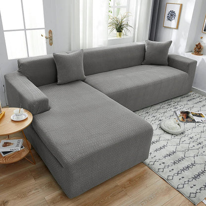 Jacquard Thick Stretch Sofa Cover – Elastic Slipcover for Armchair, L-Shaped & 1–5 Seater Couch Living Room Protector