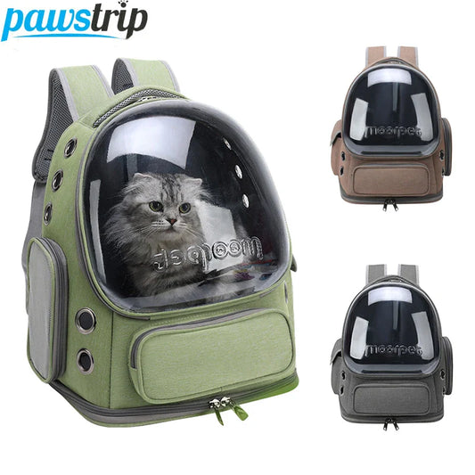 Transparent Pet Cat Carrier Bag - Outdoor Travel Backpack for Cats and Small Dogs, Breathable Carrying Bag, Pet Supplies