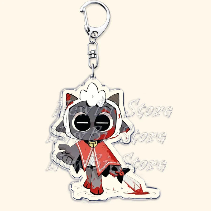 Funny Dark Video Game Sheep Keychain – Cute Lamb & Goat Bag Accessory Gamer Gift