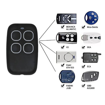 Multifrequency Garage Door Remote Control – 4 Channel Keychain Duplicator for 868, 433, 315, 330, 390 MHz Gates