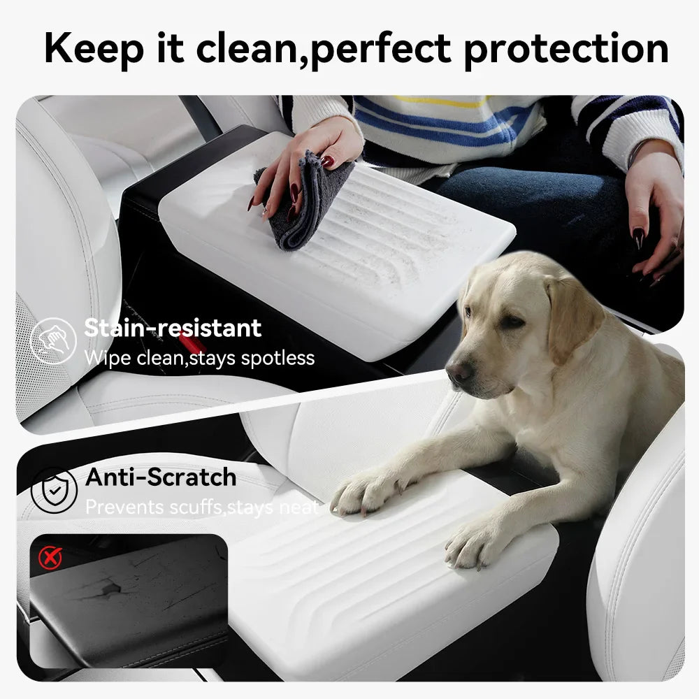Tesla Model Y Juniper Armrest Pad 2026 TPE Center Console Cover Soft Protective Armrest Box Case Car Accessory