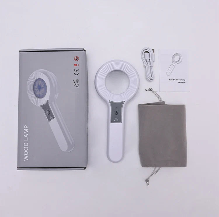 Portable Wood’s Lamp Skin Analyzer – UV Facial Beauty Diagnostic Device for Dermatology Testing & Skin Examination Salon Tool