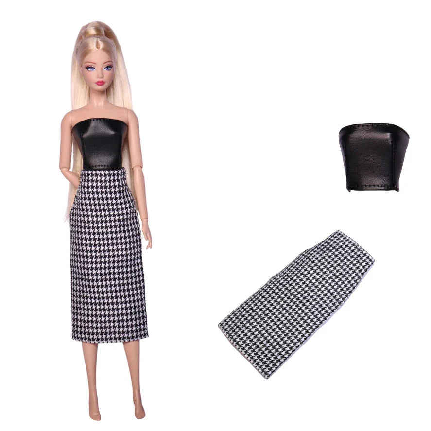 Doll Clothes for 30cm Barbie – Skirt, Outerwear, Pants & Shoes Accessories