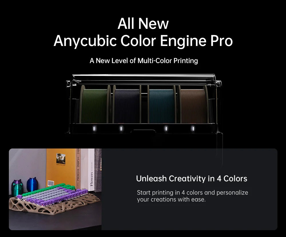 ANYCUBIC Kobra 3 Combo Multi-Color FDM 3D Printer – 600mm/s Speed, 250x250x260mm Build Volume
