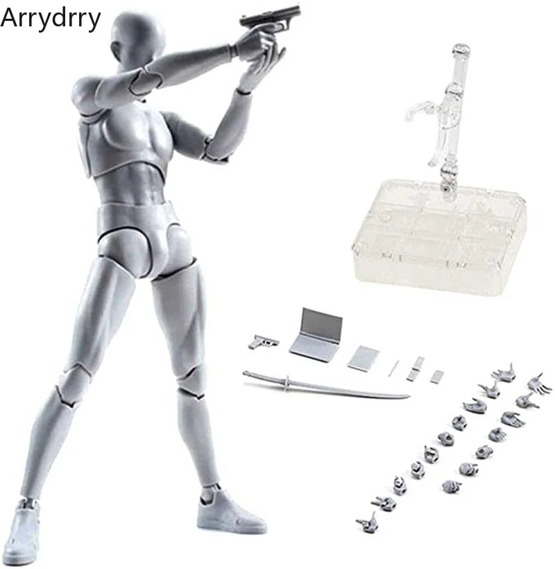 Sketch Drawing Figurines – Male & Female Movable Body Kun/Body Chan Anime Action Figure Mannequin