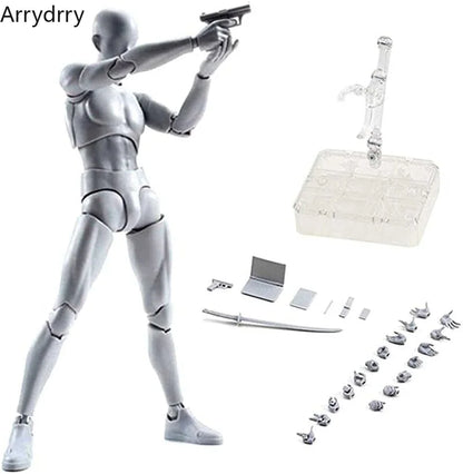 Sketch Drawing Figurines – Male & Female Movable Body Kun/Body Chan Anime Action Figure Mannequin