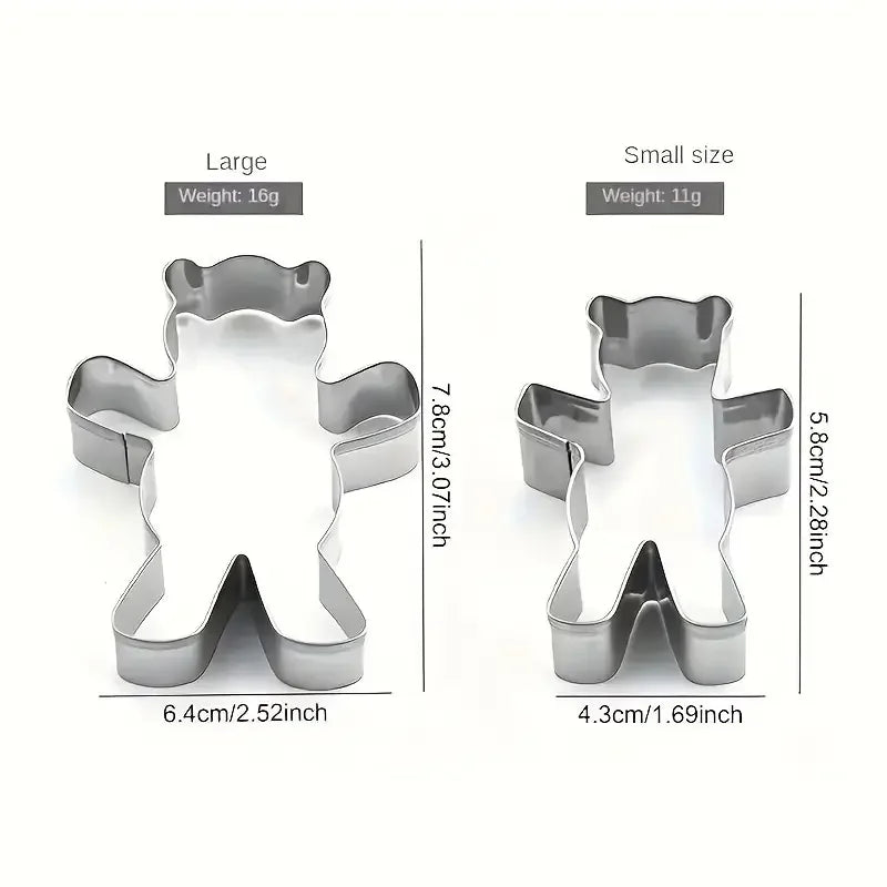 Christmas Hug Bear Cookie Cutter Mold – Bear Shape Baking Tool for Cookies, Cakes, Fudge & Sugarcraft Decorating
