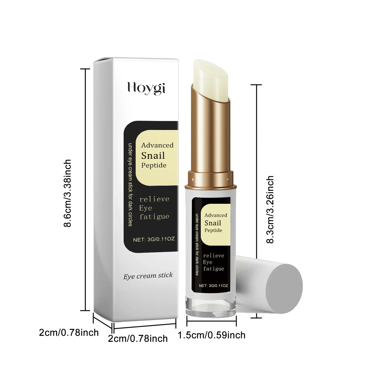 Snail Collagen Eye Cream Stick — Anti-Wrinkle, Dark Circle Remover, Firming & Moisturizing Eye Care for Puffiness and Fine Lines
