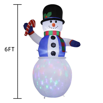 Christmas Inflatable Decoration – Glowing Snowman, Penguins & Santa Claus with Built-in LED for Indoor and Outdoor Xmas Party Yard