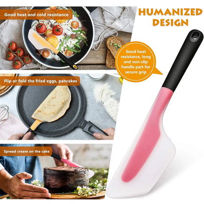33cm Non-Stick Omelette & Cake Spatula Turner – Heat Resistant Butter Scraper & Baking Mixing Tool for Pastry Kitchen Use