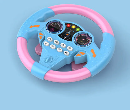 Infant Simulation Steering Wheel Toy – Early Education Copilot Vocal Toy for Kids & Strollers