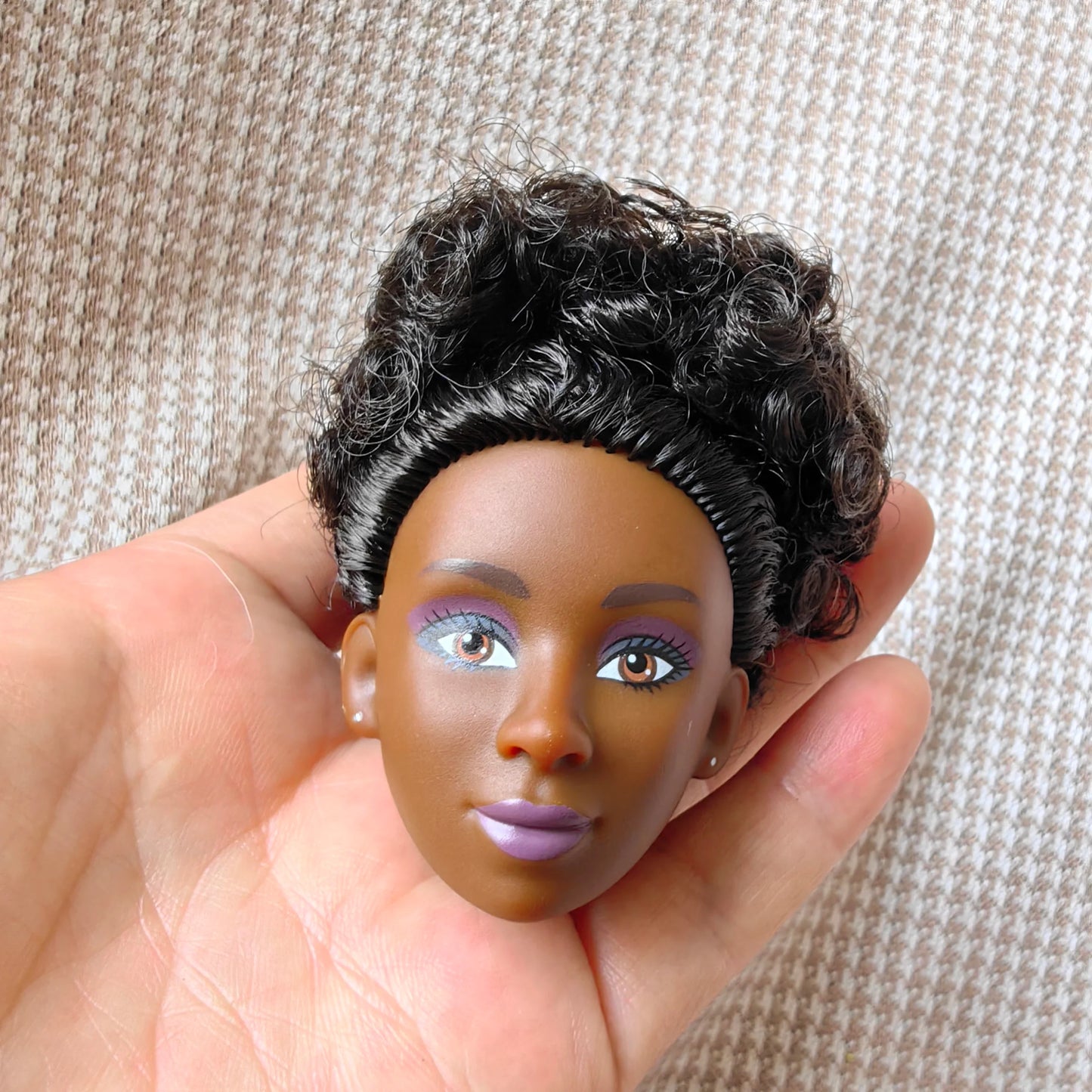 Original 1/6 Doll Supermodel FR Heads — DIY Curly Black Hair Doll Accessories, Limited Edition Collectible Gift