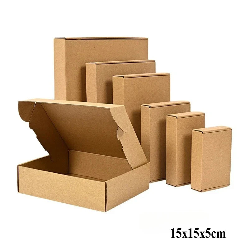 20/10PCS Corrugated Box Mailers – Brown Kraft Cardboard Shipping Boxes for Durable Packaging & Mailing