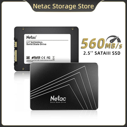 Netac 2.5'' SATA SSD – 128GB to 4TB Internal Solid State Drive for PC, SATA3 Hard Drive