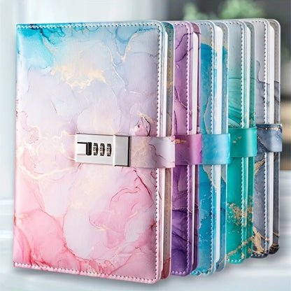 A5 Fashion Password Book with Lock – Creative Journal Notebook & Student Notepad Stationery