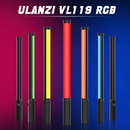 Ulanzi VL119 19.68" Handheld RGB LED Stick Light – Colorful Photography Wand with CRI 95+, 2500K-9000K Studio Lamp