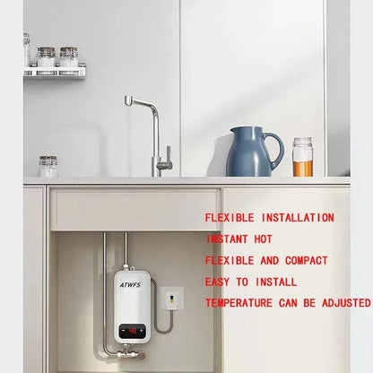 ATWFS 220V 4600W Instant Electric Water Heater – Portable Hot Water Shower & Kitchen Heating System