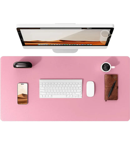 Large Leather Mouse Pad Desk Mat - Non-Slip PU Leather Office Desk Protector for Laptop & Workspace Setup