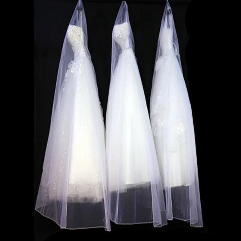 High-Grade 2M/2.5M Soft Tulle Wedding Dress Dust Cover — Breathable Mesh Garment Protector for Wedding Gown & Tuxedo